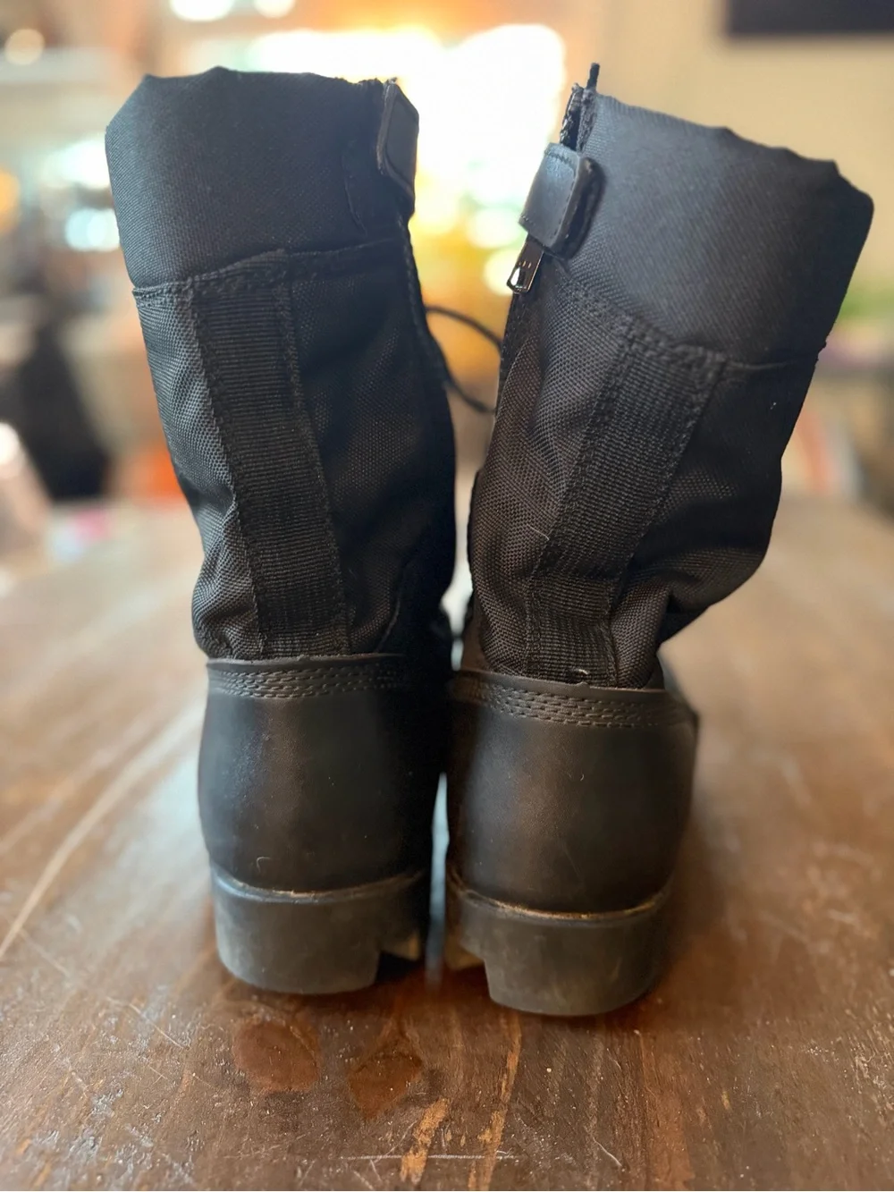 WideWay Black Military Tactical Lace-Up Boots - 8.5 M